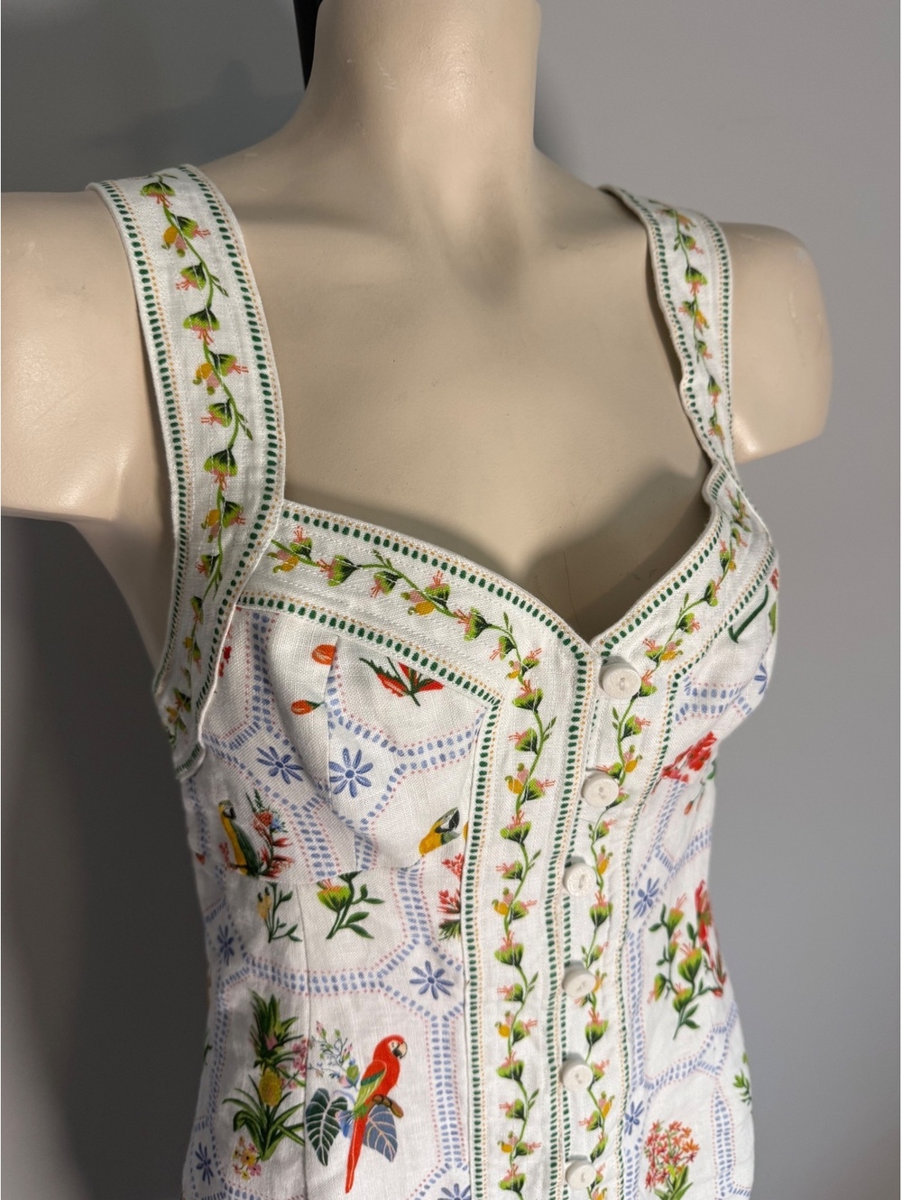 Farm Rio Embroidered Floral Mini Dress Size S - Picture 4 of 13